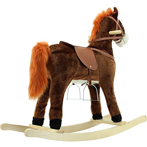 Sweety-Toys 10738 Schaukelpferd braun mit rot-brauner Mähne und Schweif – Bild 5