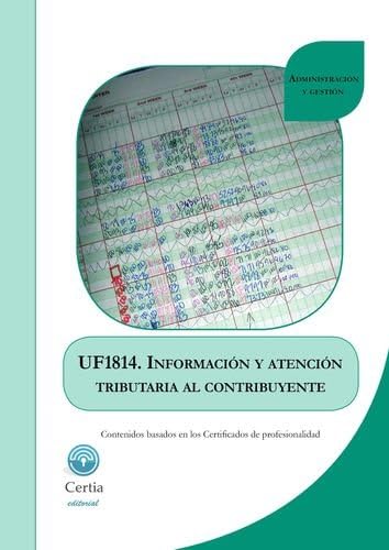 Portada de Uf1814 Información y Atención Tributaria al Contribuyente