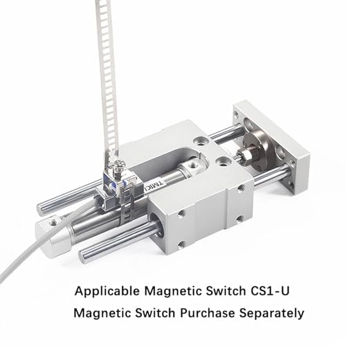 Cylindre pneumatique TMIM12 pour automatisation industrielle stable à trois tiges - 3