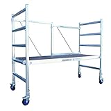 aluminium gerüst ✅ Für im und ums Haus - Dieses Alumexx-Raumgerüst kann problemlos für alle Haus-, Garten- und Küchenarbeiten verwendet werden. Mit einer Arbeitshöhe von 3 Metern sehr gut zur Wartung von Decken- oder Fensterrahmen geeignet.