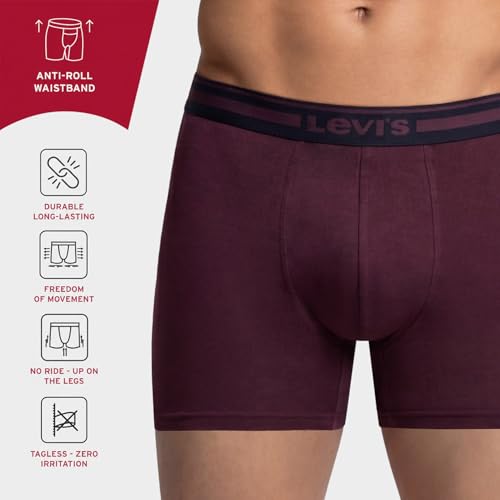Image of Levi's 003 Classic Trunk for Men | 100% Pure Cotton | Solid | Durable Comfort | Breathable Men's Underwear | Anti-Roll Waistband | Extra Supportive Gusset | No Ride-Up Leg Fit | Pack of 1