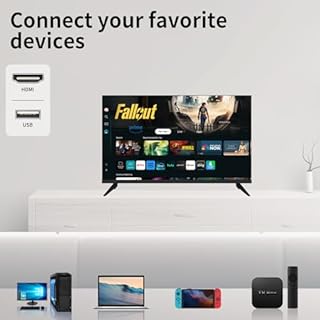 ATYME 32-inch 720p HD LED Smart TV Powered by Tizen Os,WiFi Television, HDR 10, HDMI, Bluetooth, Flat Screen Television, 1*USB 3* HDMI 1*VGA ARC Dual Channel 8W