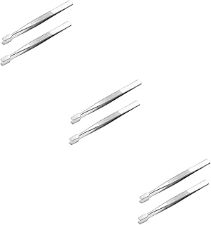 SEWACC Electronics Tweezers 6 Pcs Anti- Static Tweezers Stamp Tongs Craft Beauty Tools Facial Tweezers Facial Tool Stamp Tweezers