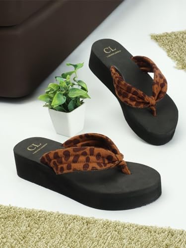 Image of Carlton London women's Solid Thong Strap Stylish Platform Sandal