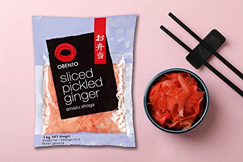 Obento Sliced Pickled Ginger Pink (Eingelegter Ingwer Pink in Scheiben), 1 kg