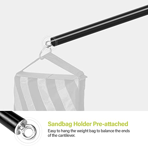 Limostudio Extendable Boom Arm Bar For Boom Stand, Max 79.5 Inch Long Reflector Holder, Lighting Mount With 1/4 Inch Universal Stud Adapter, Agg2517 #TOP4