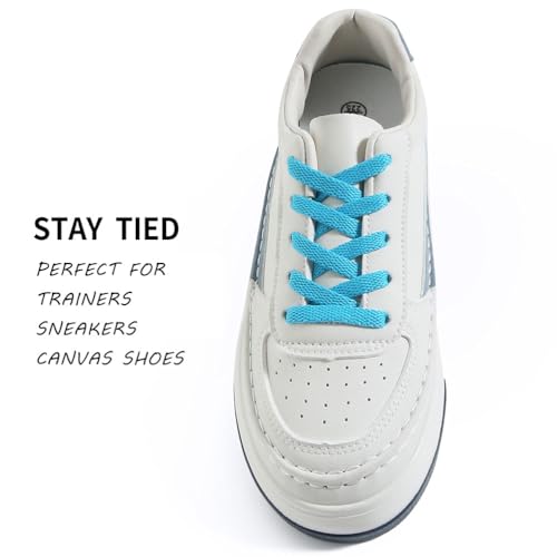 Image of VSUDO Shoe Laces for Sneakers, Shoelaces for Sneakers, Athletic Shoelaces | 8mm Flat Men Women Replacement Shoe Strings, Durable Polyester, Stay Tied, Running Walking Gym Sports Shoestrings