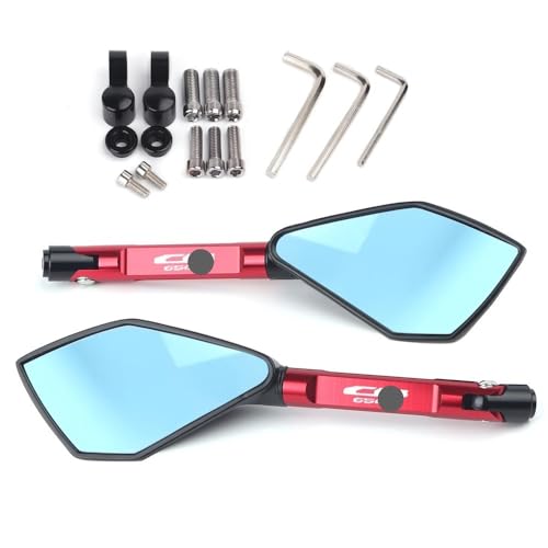 Rétroviseurs Rétroviseur Moto Universel CNC Bleu Miroir pour CB650R
