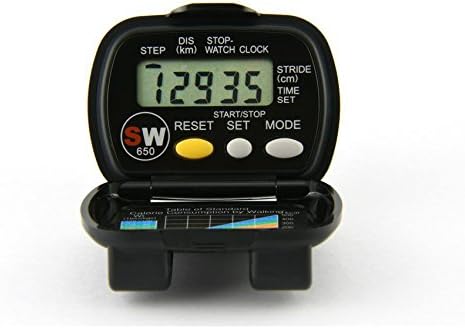 Pedometers | Yamax SW651 Digi-Walker | Imperial Version (Miles) | Accurate Step Counter | Security Strap Included