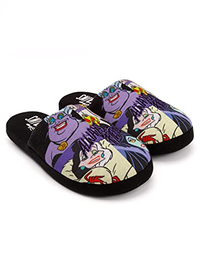 Disney Villains Slippers Womens Slip On Evil Ladies House Shoes 5-6 Uk #TOP4