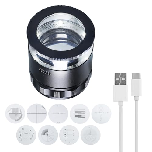 10X Rechargeable Jewelers Loupe LED Light and 9pcs