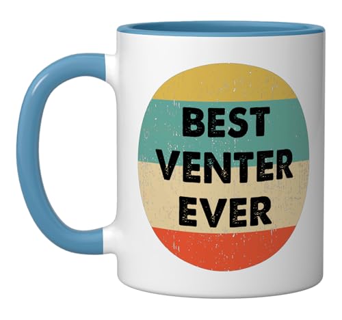 Venter Ceramic Mug, Blue/White