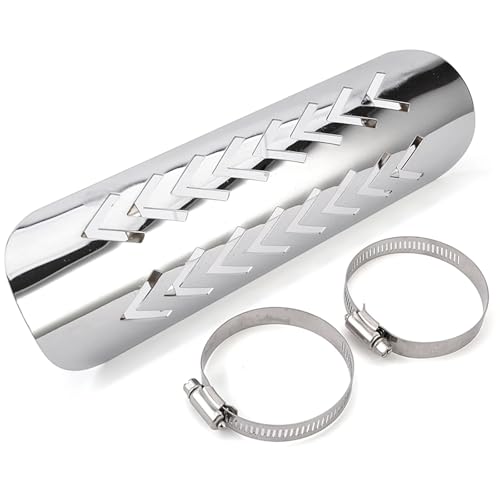 Protector de escape universal de moto compatible con Honda y Yamaha cubierta térmica con abrazaderas 2
