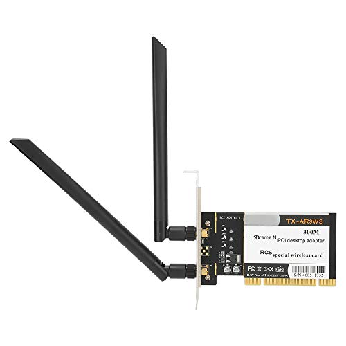 Tarjeta de red ASHATA, adaptador PCI 300Mbps 802.11bg/n para escritorio, 2.4GHz con 2 antenas, compatible con XPWIN7/WIN8/WIN10 miniatura 1