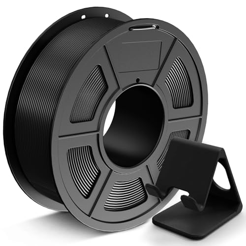 JAYO PLA Filamento de 1,75 mm, filamento de impresora 3D, precisión dimensional +/- 0,02 mm, bobina de 1,1 KG (2,4 libras), filamento perfectamente enrollado, Negro 1100G