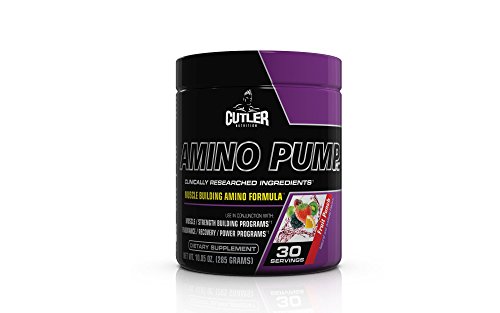 Cutler Nutrition Amino Pump Muscle Building Amino Formula, Fruit Punch, 10.05-Ounce