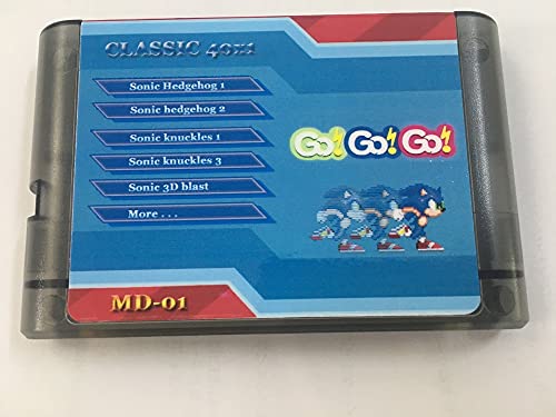 Nups 40 in 1 Game Cartridge 16 Bit MD Game Card for Sega Mega Drive for Sega Geneis Can Battery Save (Black)