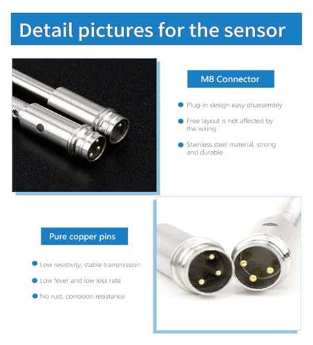Sensor de proximidad inductivo para espacios estrechos con rosca M4 M5 5