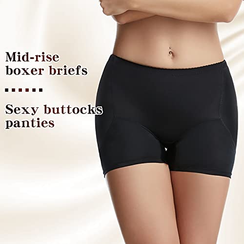 Women Butt Pads Enhancer Panties Padded Hip Underwear Shapewear Butt Lifter Slimming Fake Padding Briefs Waist Trainer Body Shaper Ultra-Breathable Compression Shorts Shaping Underwear Black #TOP2