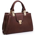 Dasein Women Satchel Handbags Top Handle Purse Medium Tote Bag Vegan Leather Shoulder Bag
