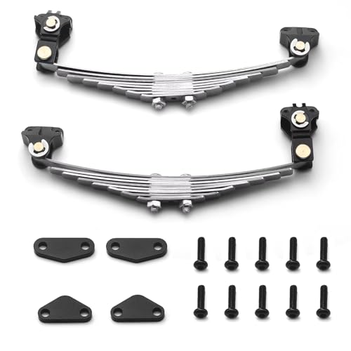 YONMFRDS RC Car DIY Parts For Tamiya For Scania 770S 1/14 2pcs Metal Suspension For Spring Plate Front Rear For Leaf For Spring Hanger RC Dump Truck Car(A)