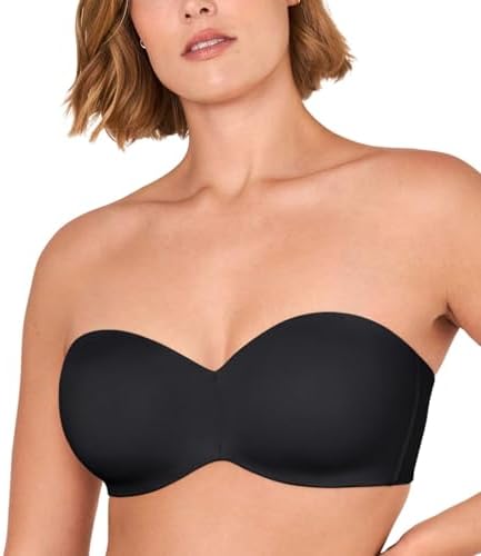 DELIMIRA Women's Strapless Bra Unlined Underwire Minimizer Plus Size Support