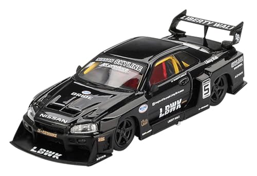 Mini GT 1/64 Nissan LB-ER34 Super Silhouette Skyline Negro miniatura 1
