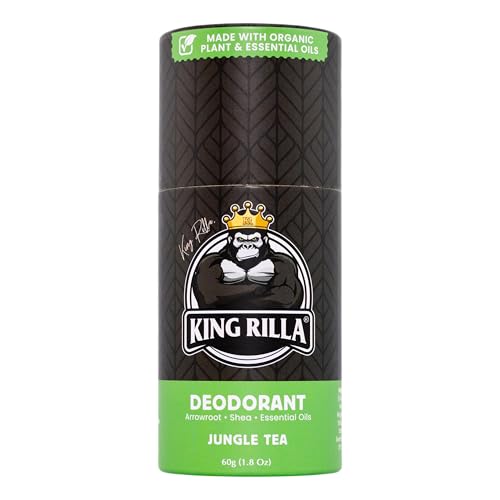 King Rilla Natural Deodorant for Men, USDA Organic, Aluminum Free