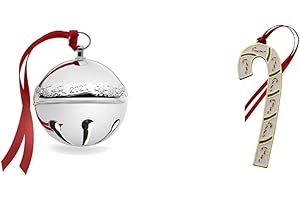 Wallace 2021 Sleigh Bell and Candy Cane Ornament Set