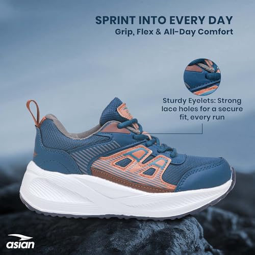 Image of ASIAN Adventure-56 Kids Running Shoes | Stylish Sports Sneakers with Memory Foam, Breathable Mesh Shoes | Anti-Slip Grip Sole for Daily Use, School & Travel