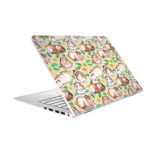 Skin vinyle HP Spectre X360 G2 motif aquarelle cochon d'Inde pour le bureau