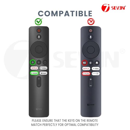 Image of 7SEVEN Compatible with Mi Tv Remote Control XMRM-M8 Fit for Xiaomi Smart 4K LED UHD Redmi L43R77AIN, L65M6RA Android Television with Bluetooth Voice Command Mi Remote - Pairing Must!