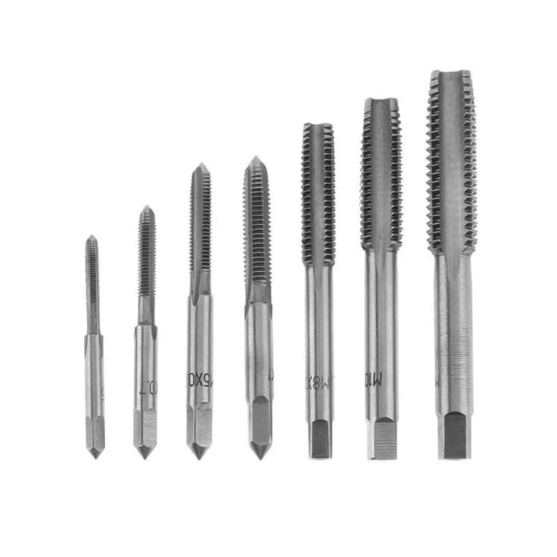 7PCS Set HSS M3 M4 M5 M6 M8 M10 M12 Machine Straight Fluted Screw Thread Metric Hand Tap Drill Set Hand Tools AEVHBAMXN