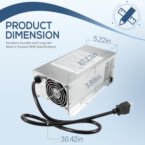 WF-9865-AD-CB Deck Mount Converter Charger, 65 Amp DC Output with 20 Amp AC Power Cord, Replacement for RV Trailer Camper WF-9800 Series, WF-9865, WF-9865-MBA