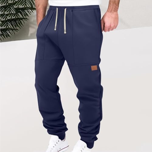 Mens Sweatpants Casual Drawstring Pockets Long Trousers Jogger Pants Leisure Workout Athletic Joggers Cargo Pants2
