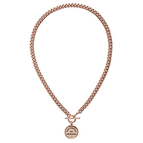 Preisvergleich Produktbild KARL LAGERFELD Rue St. Guillaume Chain Medallion Damen Halskette (Rosegold) - 400mm