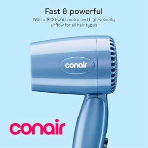 Conair Dual Voltage Hair Dryer, Compact Folding Handle Design, 1600W — photo 2 of 6