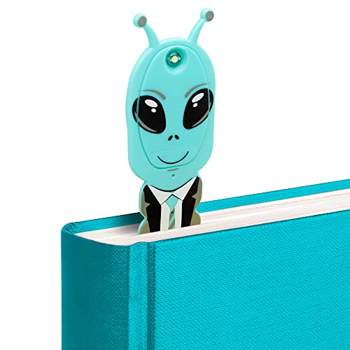 Flexilight Reading Light 2 in 1 Bookmark Book Light LED Clip On Reading Lamp Children Book Torch for Reading in Bed Book Accessories Gift Idea for Readers Book Lovers (Alien Teal) (FLPAT) - Image 3
