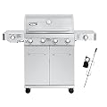 Monument Grills Larger 4-Burner Propane Gas Grills Stainless Steel with Rotisserie Kit(2 Items)