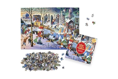Rompecabezas de 1000 piezas A Book Lover's Christmas con ilustraciones de escenas navideñas literarias y personajes favoritos miniatura 6