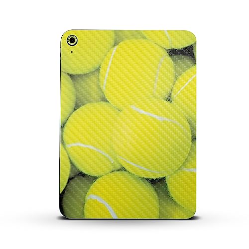 Image of MightySkins Carbon Fiber Skin Compatible with Apple iPad 10.9 inch 10th Gen (2022) Full Wrap Kit - Tennis is Life | Protective Durable Textured Carbon Fiber Finish | Easy to Apply | Made in The USA