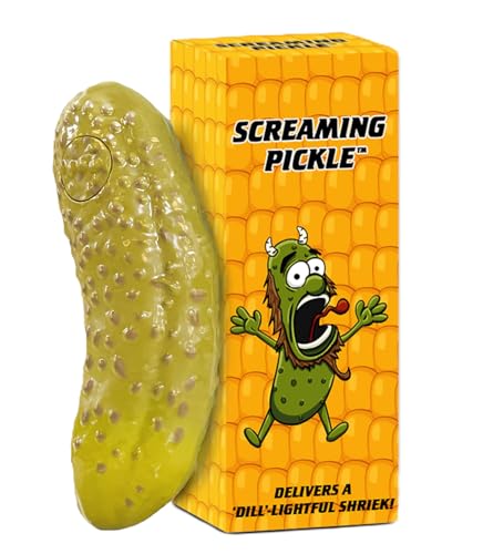 DR DINGUS Screaming Pickle – Original Goat Scream – Best Talking Noise Gag Gift for Kids and Adults – Funny Office Prank