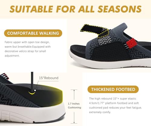 Image of COFACE Women's Orthotic Sandals Comfortable Plantar Fasciitis Arch Support