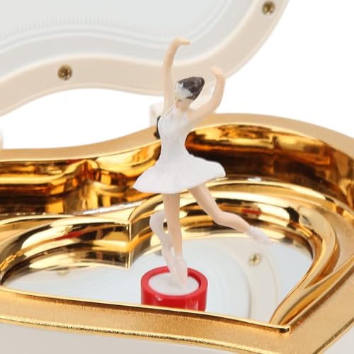 Image of AUGEN Exclusive Music Box Musical 360 rotatable Carousel Children's Wooden Men and Women Birthday Creative Christmas Valentine's Day Gift Home Decoration (Heart)