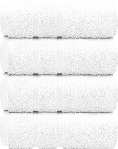Westlane Linens Handtücher, 50x100 cm, Hotel- und Spa-Qualität, 500 g/m², ringgesponnene Baumwolle, sehr saugfähig, weiche Haptik, Gästehandtücher für alle Hauttypen, Weiß 4 Stück Cover