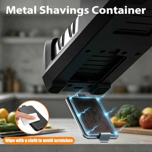 Leifod 3-Stage Electric Knife Sharpener with 15° Guide — view 8