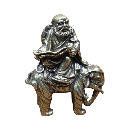 Ornement de bureau Dix-Huit Luohan laiton bronze et statuette Feng Shui éléphant