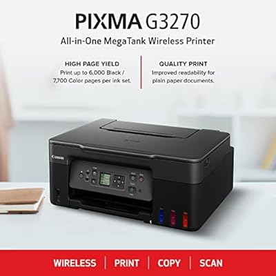 Canon megatank g3270 all-in-one wireless inkjet printer. For home use, print, scan and copy - msdeals