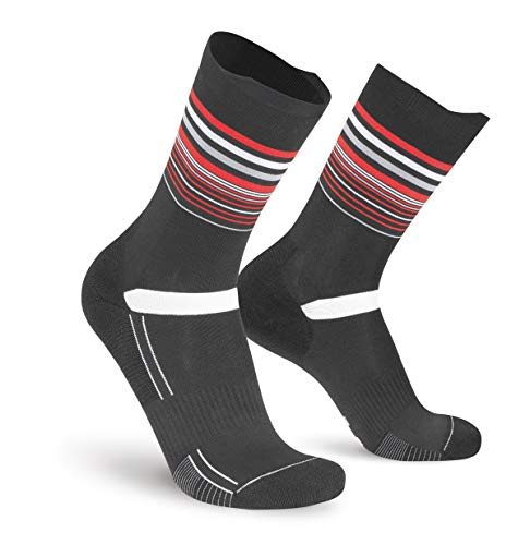 Oxyburn Men's 2Star Half-Cut Socks, Black/White, X-Large