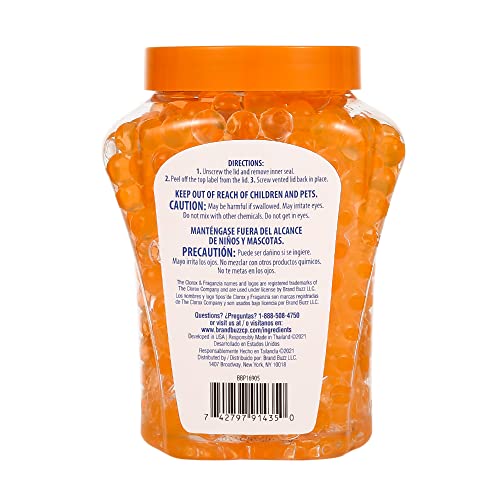 Image of Clorox Fraganzia Air Freshener Beads in Pumpkin Spice Scent, 12 oz Jar Gel Beads Air Freshener Scent Beads Car Air Freshener for Car or Home (Pack of 12)